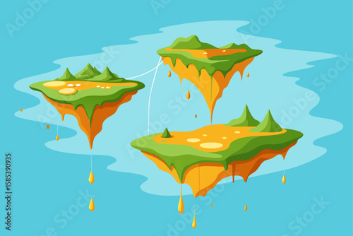 Islands Shaped Like Spilled Paint Gliding Across a Canvas