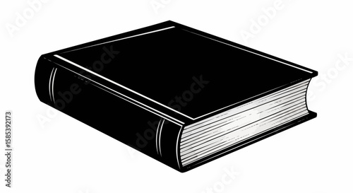 Black book isolated on white
