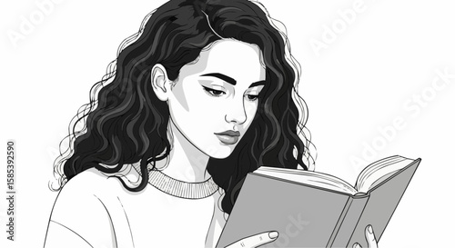 Girl with book