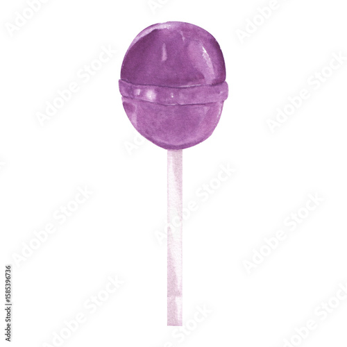 Purple Hand Drawn Lollipop⁠
