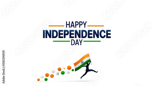 Happy Independence day India, Vector illustration, Flyer design for 15th August and Republic Day of India