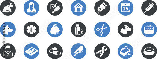 Salon and Beauty Service Icons – Barber, Haircut, Scissors, Beauty, Salon, Hairdresser, Shave, Style, Grooming, Beard, Care, Spa, Mustache, Hair, Personal

