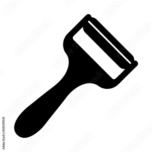 Simple Black and White Image of a Culinary Cheese Plane Tool