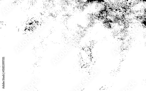 Black grainy texture isolated on white background. Dust overlay. Dark noise granules. Dust grunge wall. Vector