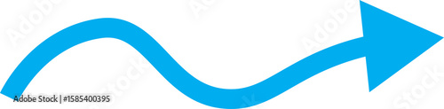 Blue wavy arrow moving forward
