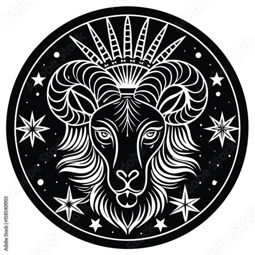 Intricate Zodiac Sign Vector Illustrations in Button Form