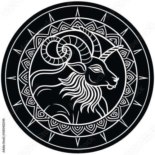 Zodiac Vector Graphic Design Elements with Astrology Symbols