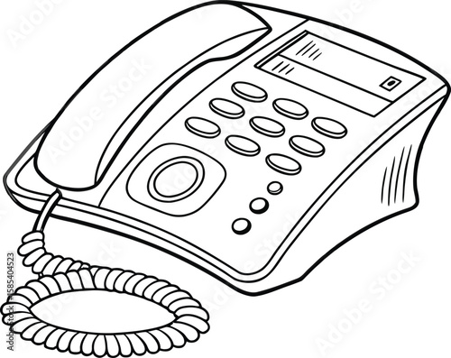 Telephone graphic suitable for telecommunications or contact icons