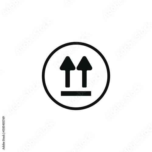 Two Up Arrow Symbol Icon Vector