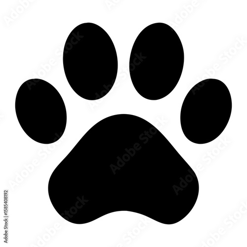 Paw icon,Pet silhouette vector