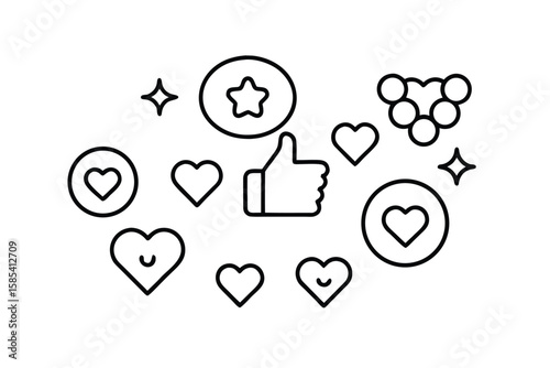 Social Media Likes And Share Icons