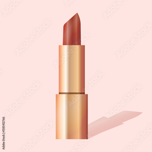 red vine color lipstick. Cosmetic luxury product for make up