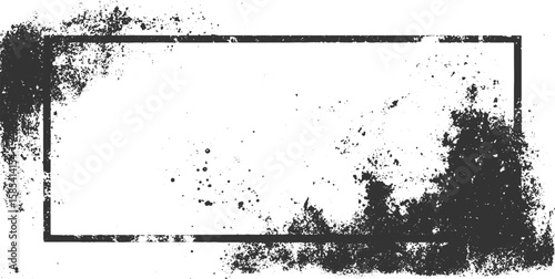 Wallpaper Mural Grunge rectangle frame with distressed texture and scattered dots vector Torontodigital.ca