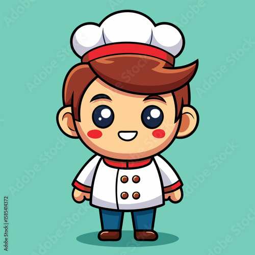 Adorable Cartoon Chef Character Illustration