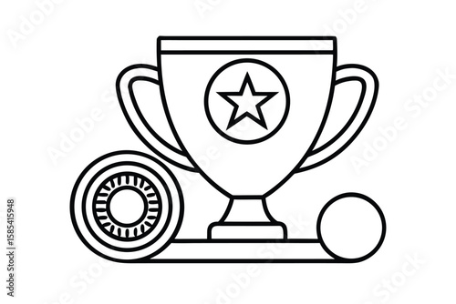 Loyalty Rewards Trophy And Coin