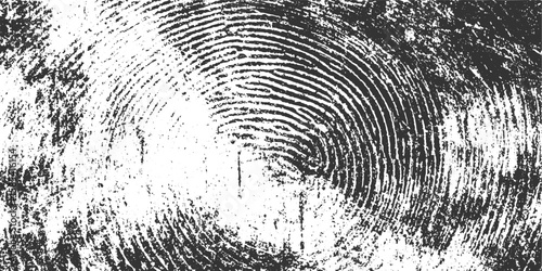 Black and white fingerprint texture with distressed details grunge