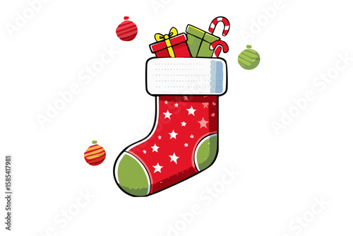Colorful Christmas stocking