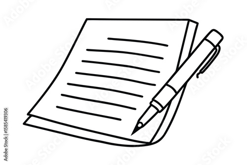 Document With Digital Signature Pen
