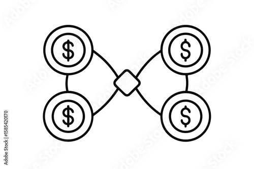 Currency Exchange With Dollar And Euro Signs