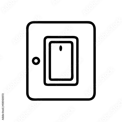 Simple light switch illustration in minimalist style  