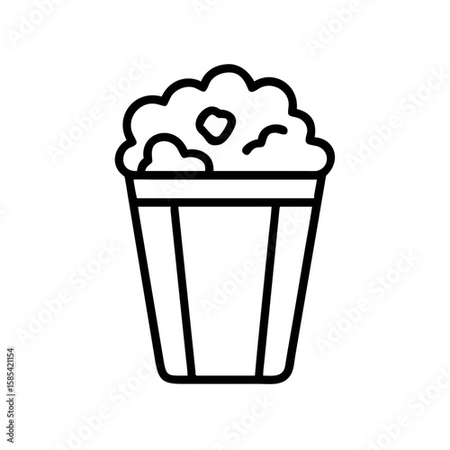 Popcorn bucket filled with fluffy popcorn