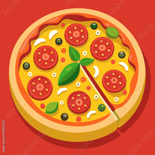 A Delicious Slice of Pizza.  A Culinary Masterpiece