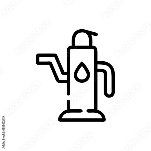 Oil dispenser in minimalist design with simple lines and shapes  