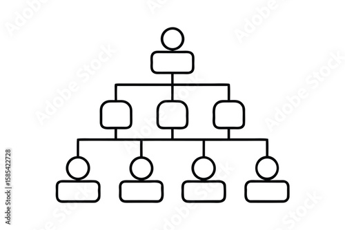 Business Hierarchy With Org Chart No Text