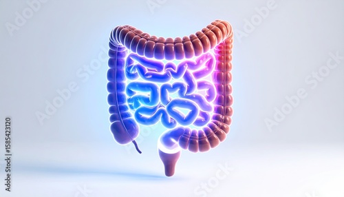 3D rendering of human digestive tract