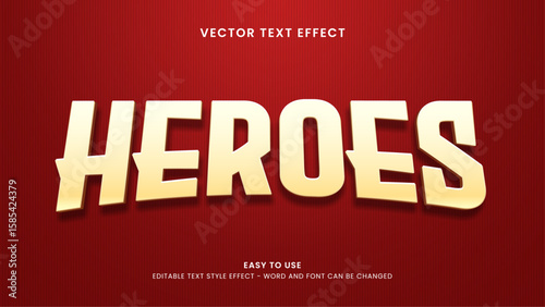 heroes editable text effect
