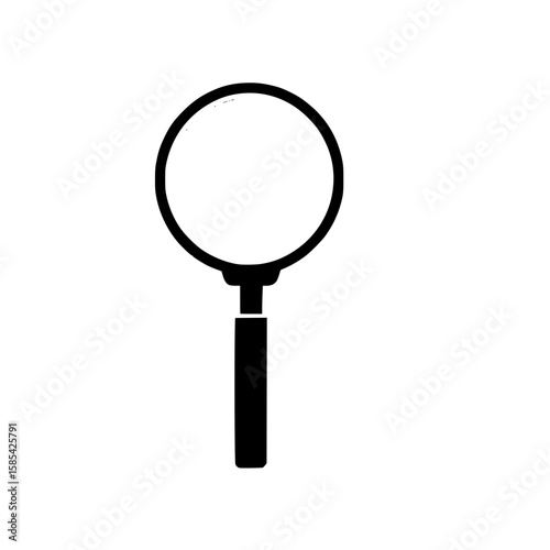 magnifying glass on white background