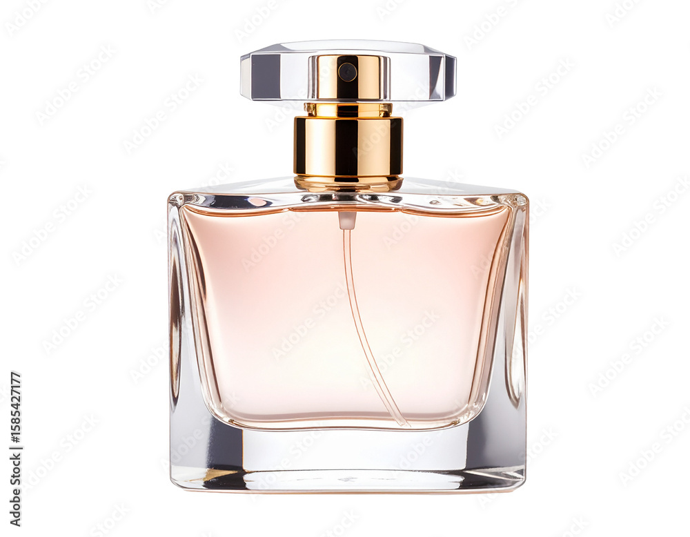 Obraz premium Elegant perfume bottle in clear glass