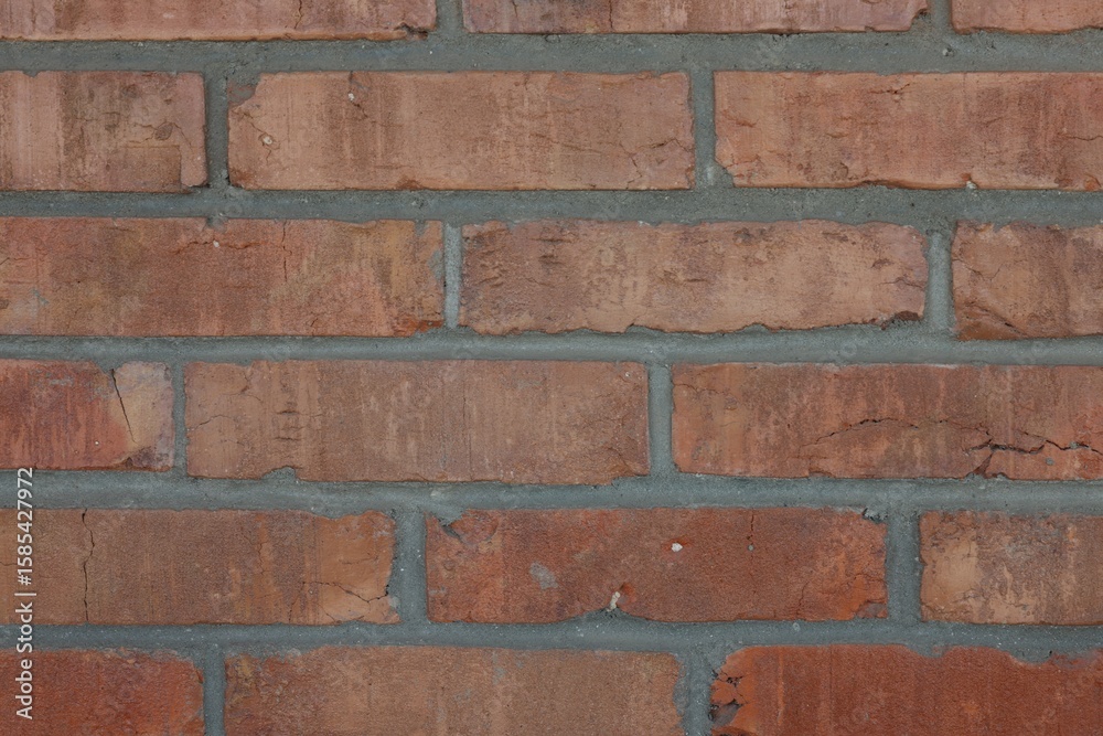 Obraz premium Texture of red brick wall as background, closeup