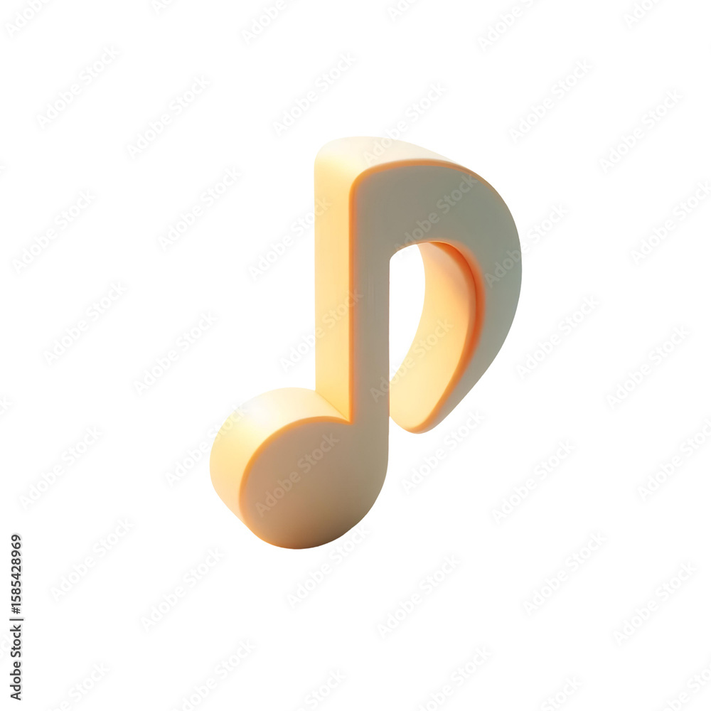 Obraz premium Isolated Transparent Png Of Musical Note
