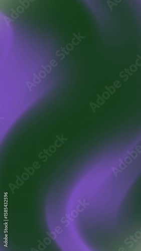 Dynamic Abstract Video with Flowing Purple Waves on Dark Green Background