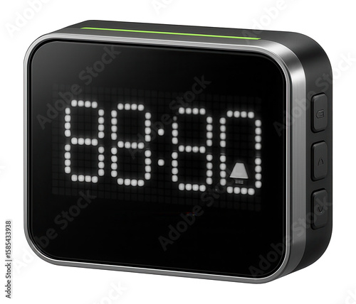 Programmable digital clock with an LED matrix display and customizable alarms