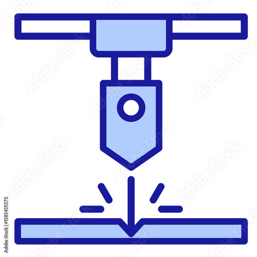 Laser Cutting  Icon Element For Design
