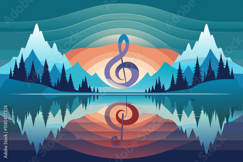 Soundwave Shaped Mountain Casting Harmonic Shadows