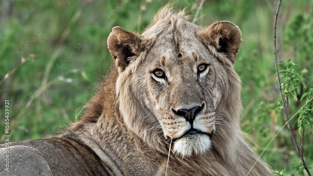 Lion in the Maasai Mara National Park, Kenya Lion in the Maasai Mara National Park, Kenya