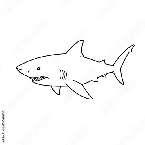 Great White Shark Outline