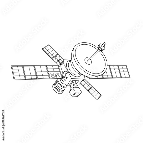 Satellite Line Art