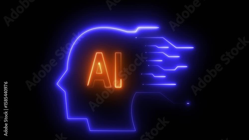 Artificial intelligence concept on the transparent background.  AI technology for enhanced work efficiency data analysis and efficient tools. Chatbot help solve work  our difficult problems. 4k video.