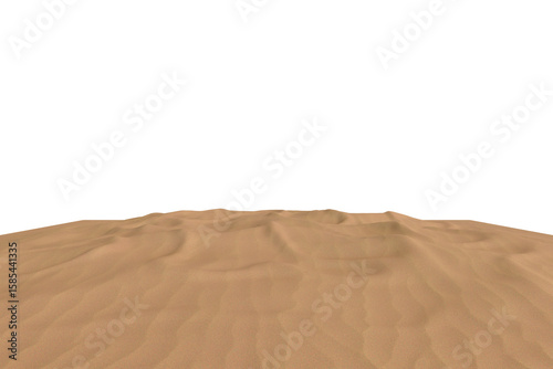 Low-angle view of a sandy landscape, possibly a dune, with a thin. The sand appears smooth with subtle textural variations