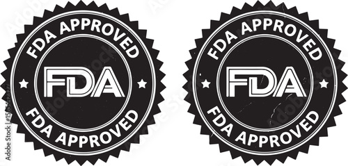 F D A approved seal stamp FDA approved certification, fda approved, seal, stamp, certification, regulation, government, health, safety, quality, assurance, official, mark, emblem, badge, graphic, desi