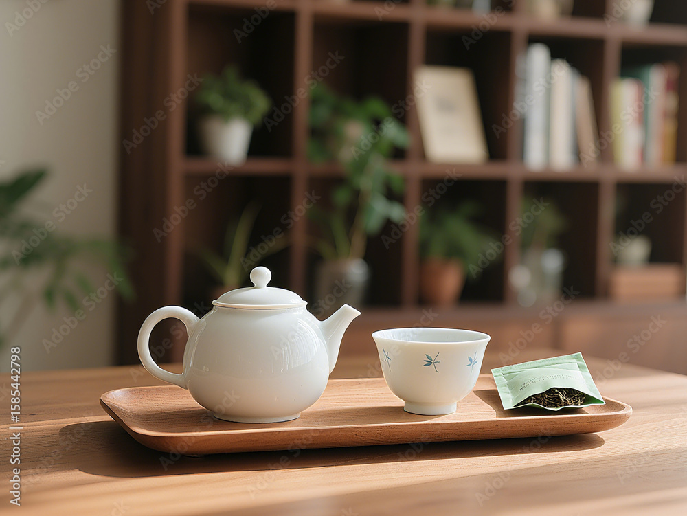 Fototapeta premium cup of tea and teapot