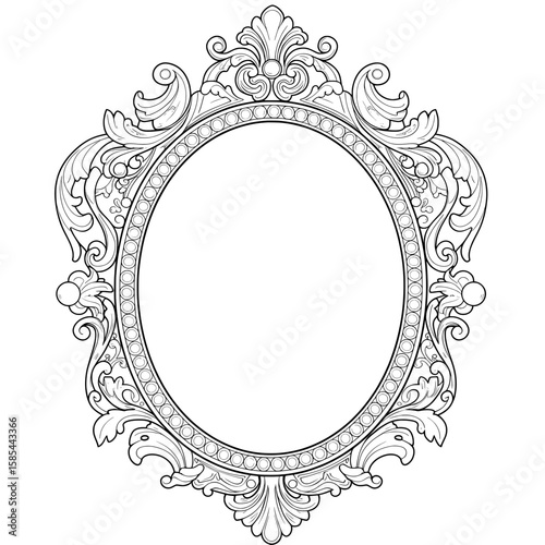 Ornate Oval Frame