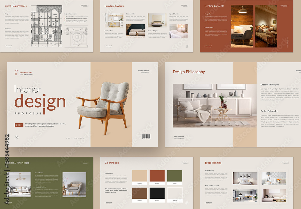 Modern and Elegant Interior Design Client Proposal Presentation ...