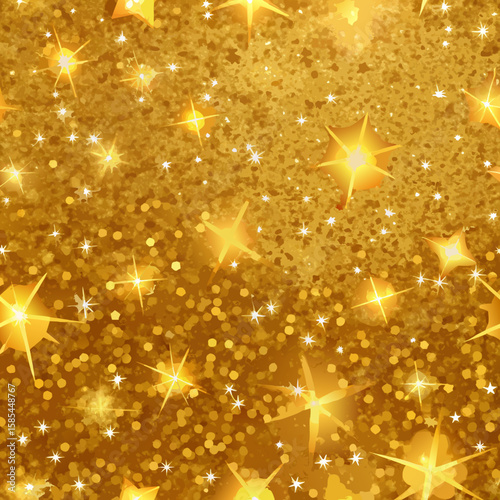 Gold Glitter Sparkle Background Vector Design