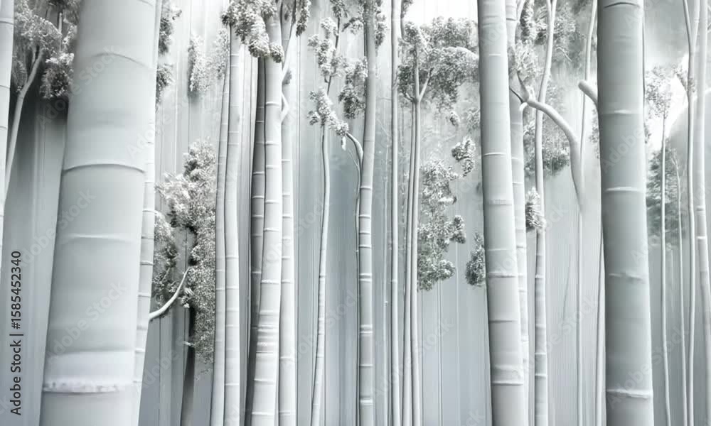 Monochromatic Bamboo Forest