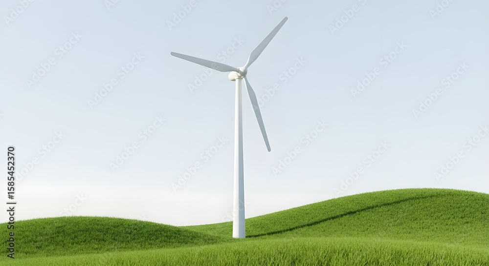 Fototapeta premium Minimalist wind turbine